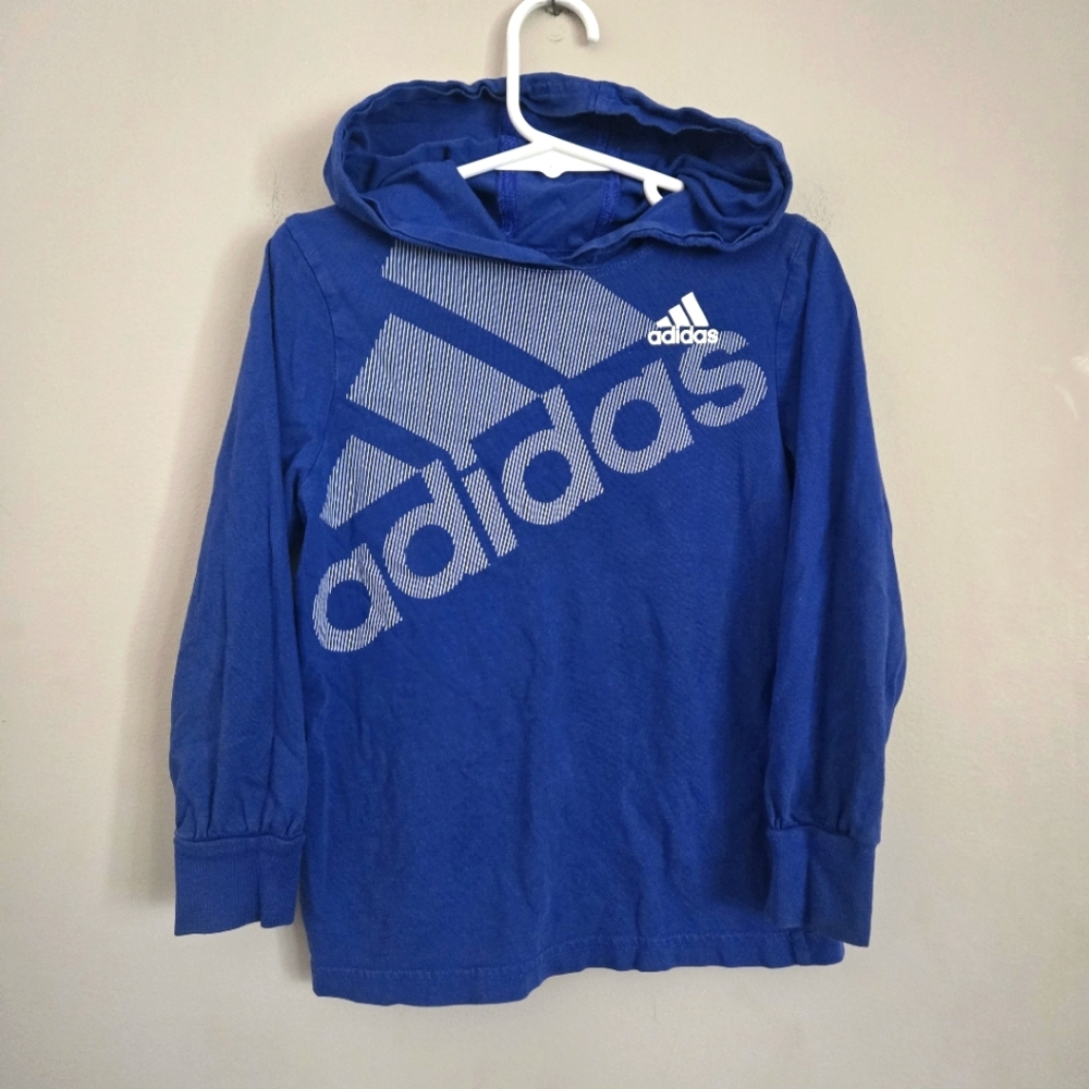 5 for $25 Adidas Kids Blue Hoodie Size 5 Boys Sweater Long Sleeve Shirt Top